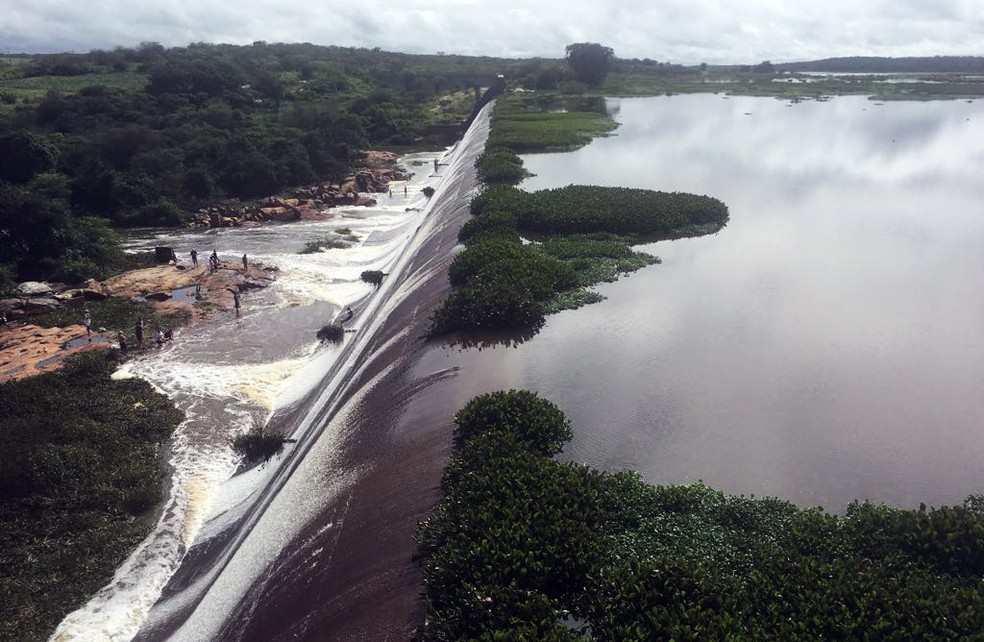 Barragem de Brotas, em Afogados da Ingazeira (Foto: DivulgaÃ§Ã£o/Compesa)