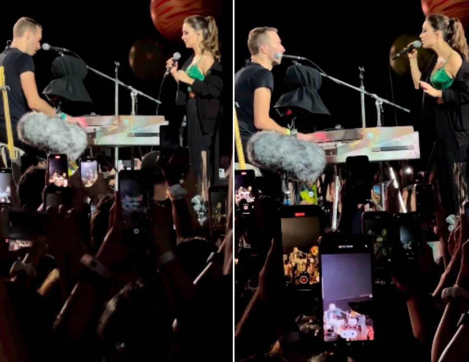 Sandy participa do show do Coldplay e canta com Chris Martin em São Paulo