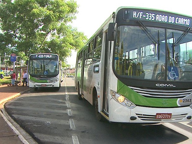 Frota do transporte público de Ribeirão Preto, SP  (Foto: Reprodução/EPTV)