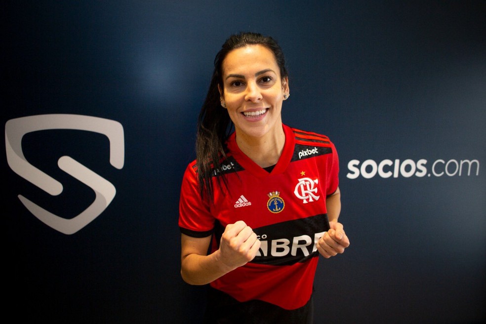 Thaisa com a camisa do Flamengo — Foto: Foto: Luis Soto/Socios
