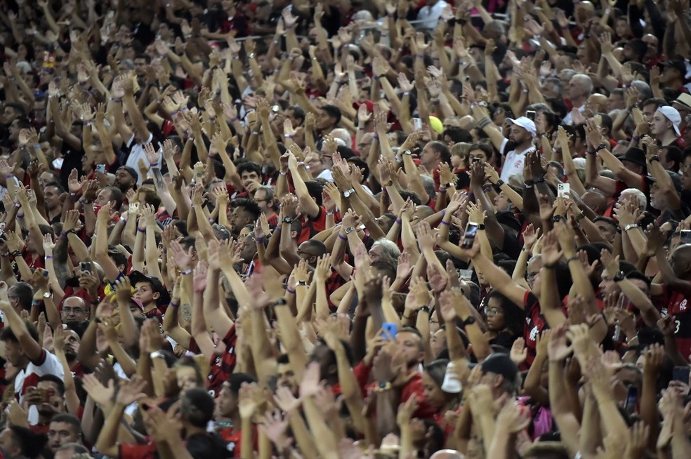Torcida do Flamengo no Maracanã — Foto: ANDRÉ DURÃO