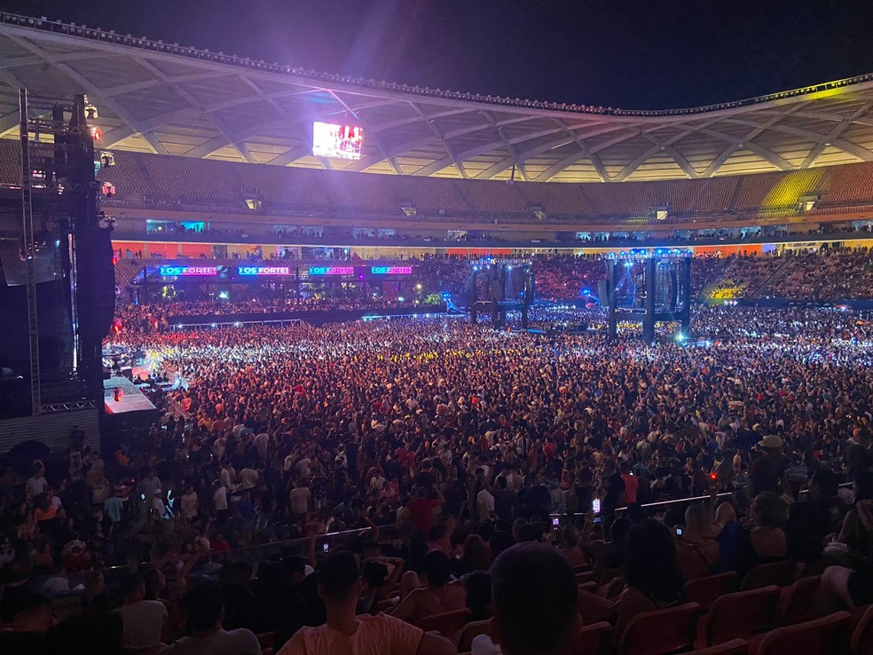 O show reuniu milhares de fãs. — Foto: Ayrton Senna Gazel/g1 AM