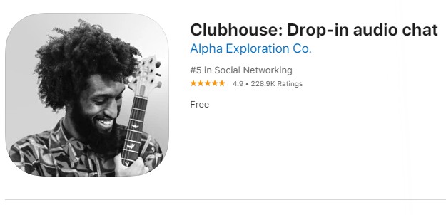 Imagem do Clubhouse na Apple Store (Foto: Reprodução)