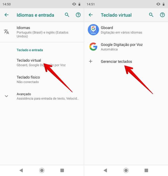 Como mudar teclado de celular Android — Foto: Reprodução/Helito Beggiora