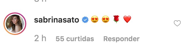 O comentário de Sabrina Sato na foto de Kim (Foto: Instagram / Kim Kardashian)