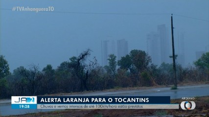 Inmet emite alerta laranja de chuvas intensas para o Tocantins