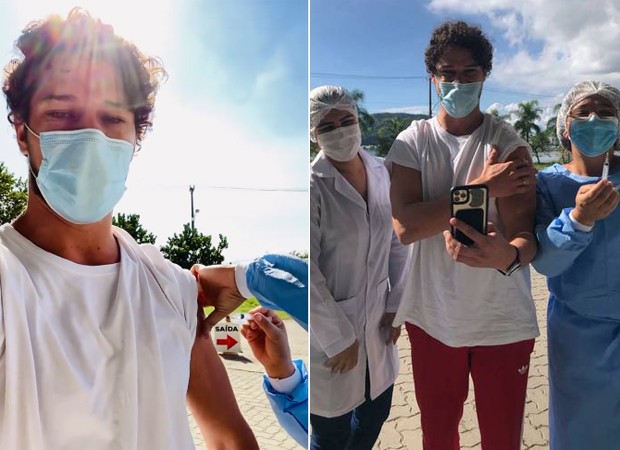 José Loreto é vacinado contra a Covid-19 (Foto: Reprodução Instagram)