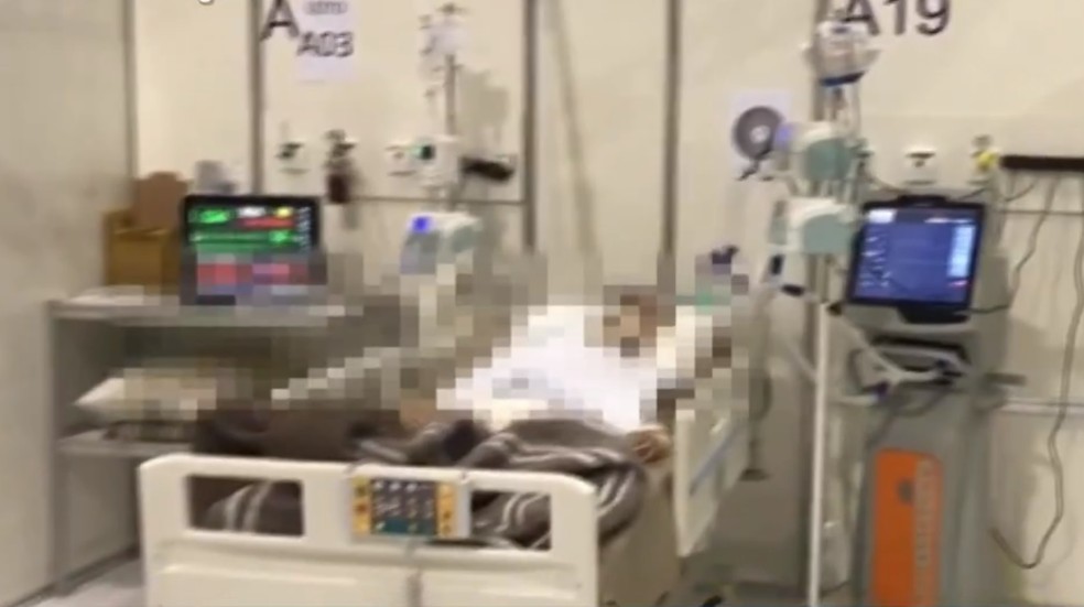 UTIs de hospitais estão lotadas em Goiás — Foto: Reprodução/TV Anhanguera