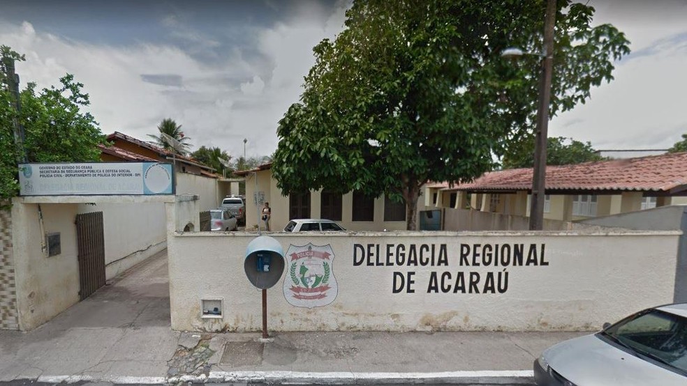 Suspeito foi levado à Delegacia Regional de Acaraú, no Ceará. — Foto: Reprodução/Google Maps