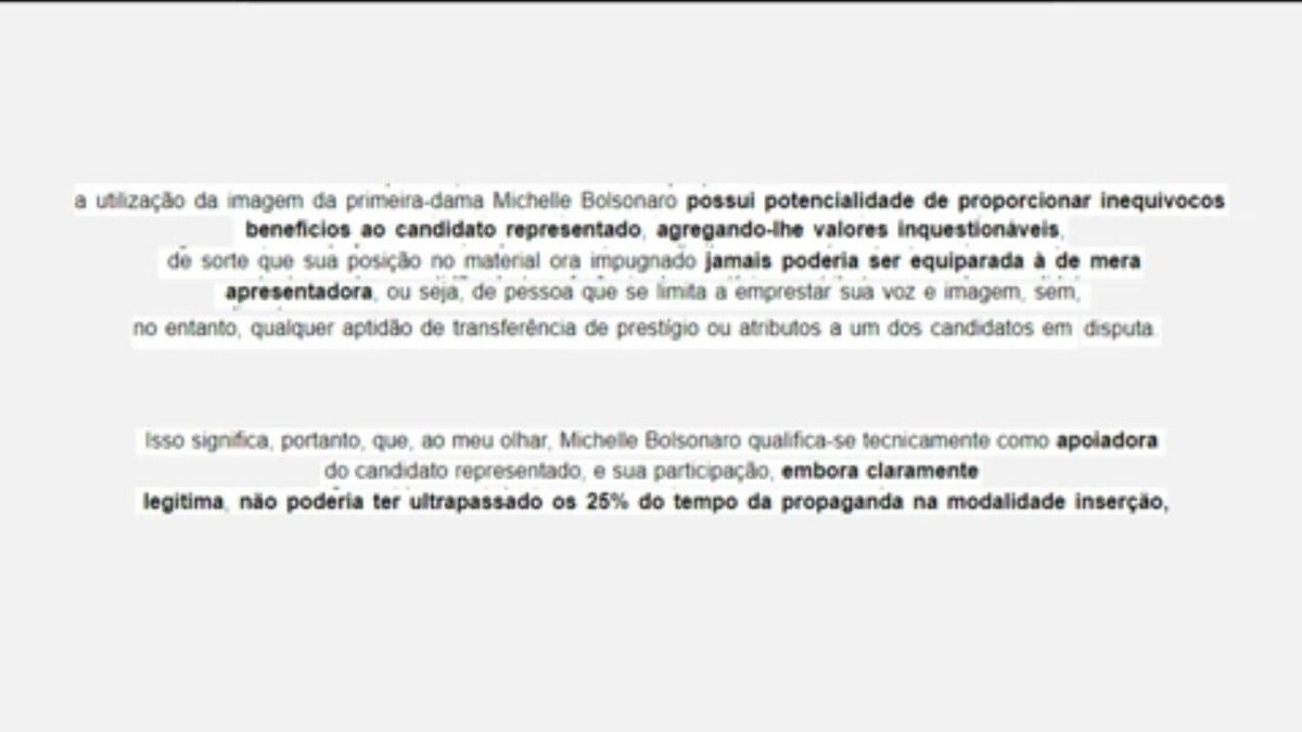 Campanha de Bolsonaro defende no TSE participação de Michelle em propaganda