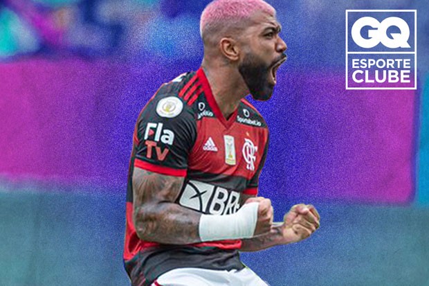 Gabigol, atacante do Flamengo (Foto: Alexandre Vidal/Flamengo - Arte: Liu/GQ Brasil)