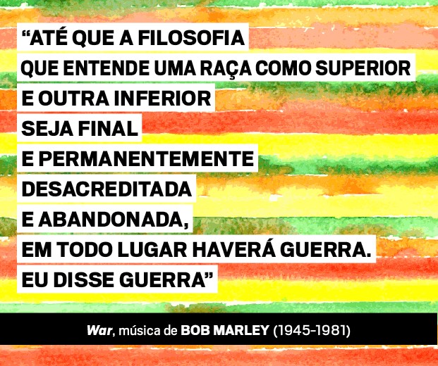 Fora da caixa preta - War, música de Bob Marley (1945-1981) (Foto: Ilustração: Getty Images)
