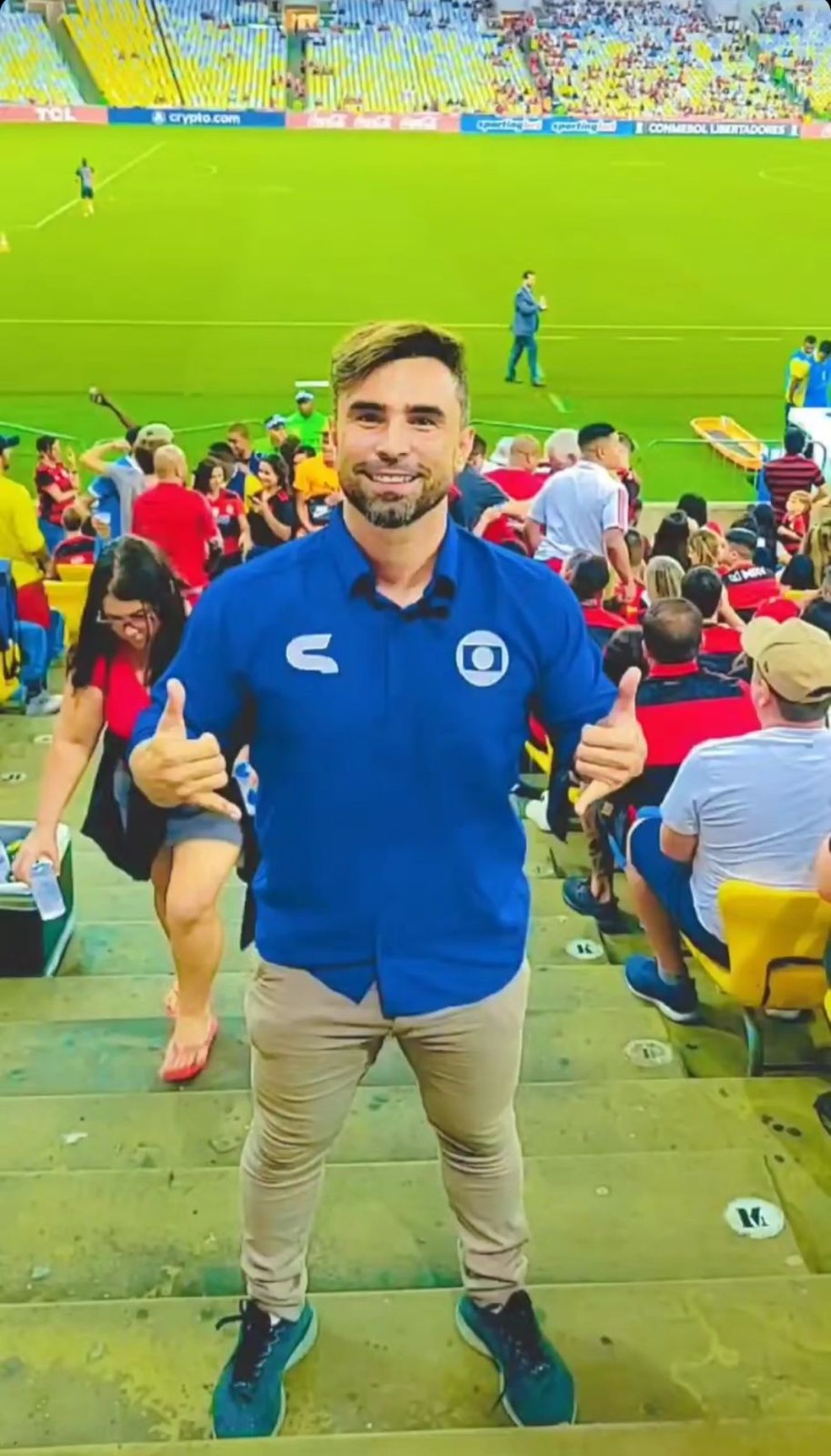 Sósia de Diego Ribas no Maracanã — Foto: Reprodução