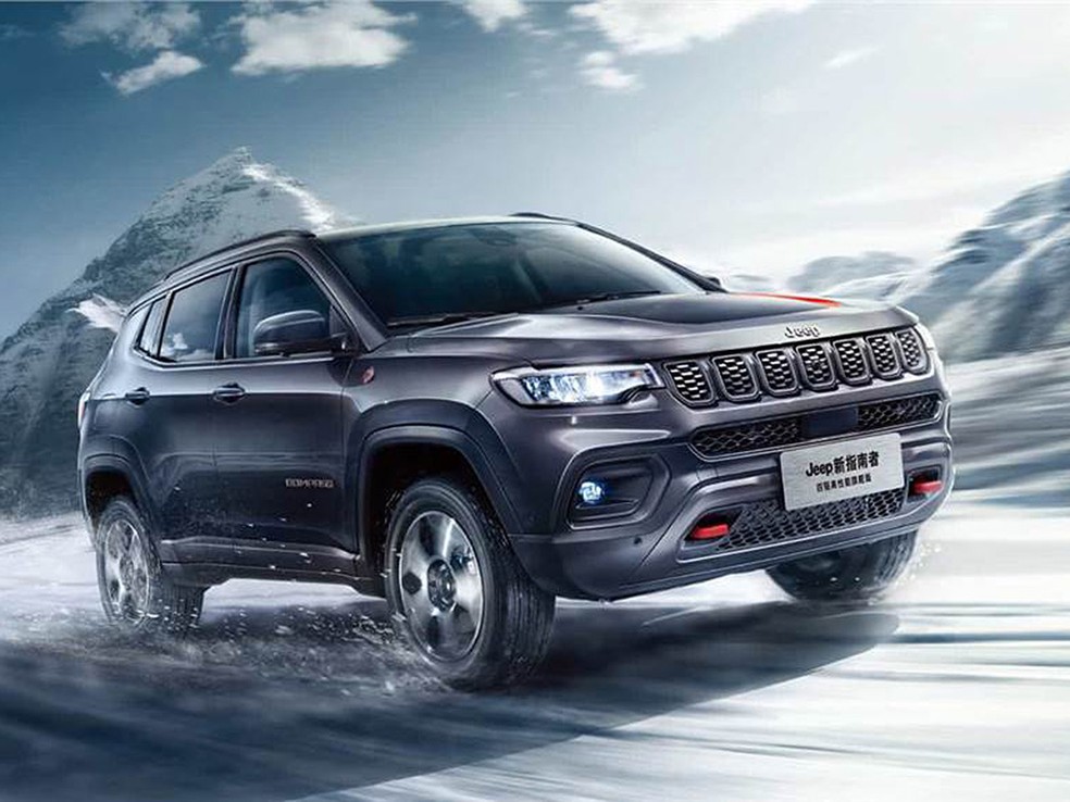 Jeep Compass híbrido também já virá com o facelift apresentado na China em 2020 — Foto: Divulgação