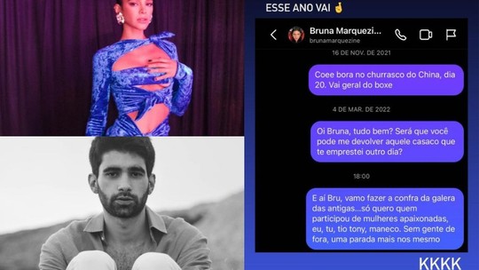 Victor Cugula, de "Mulheres Apaixonadas", mostra mensagens ignoradas por Bruna Marquezine