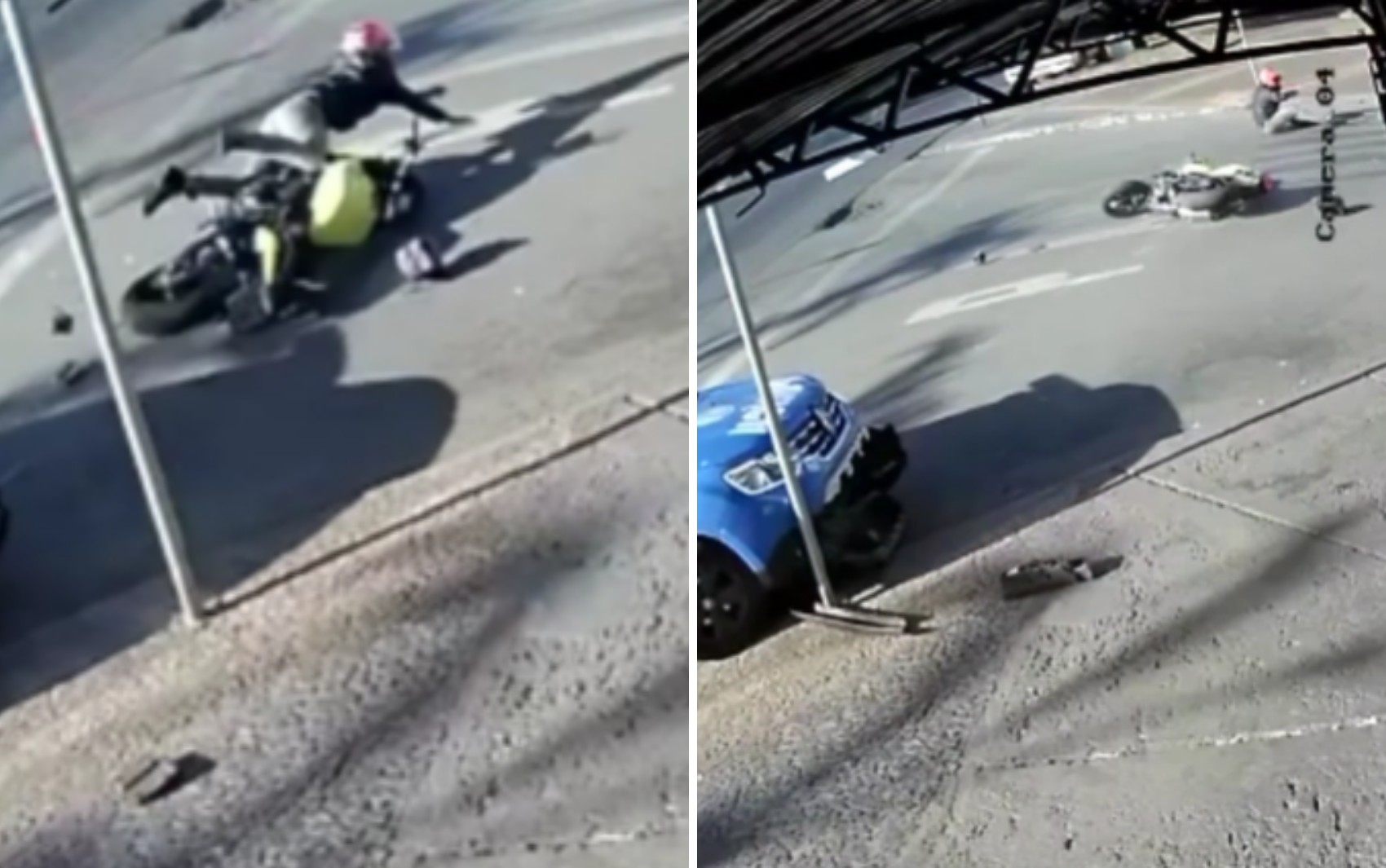 PM joga carro em cima de motociclista e o prende após piloto fugir de abordagem, em Nerópolis; vídeo