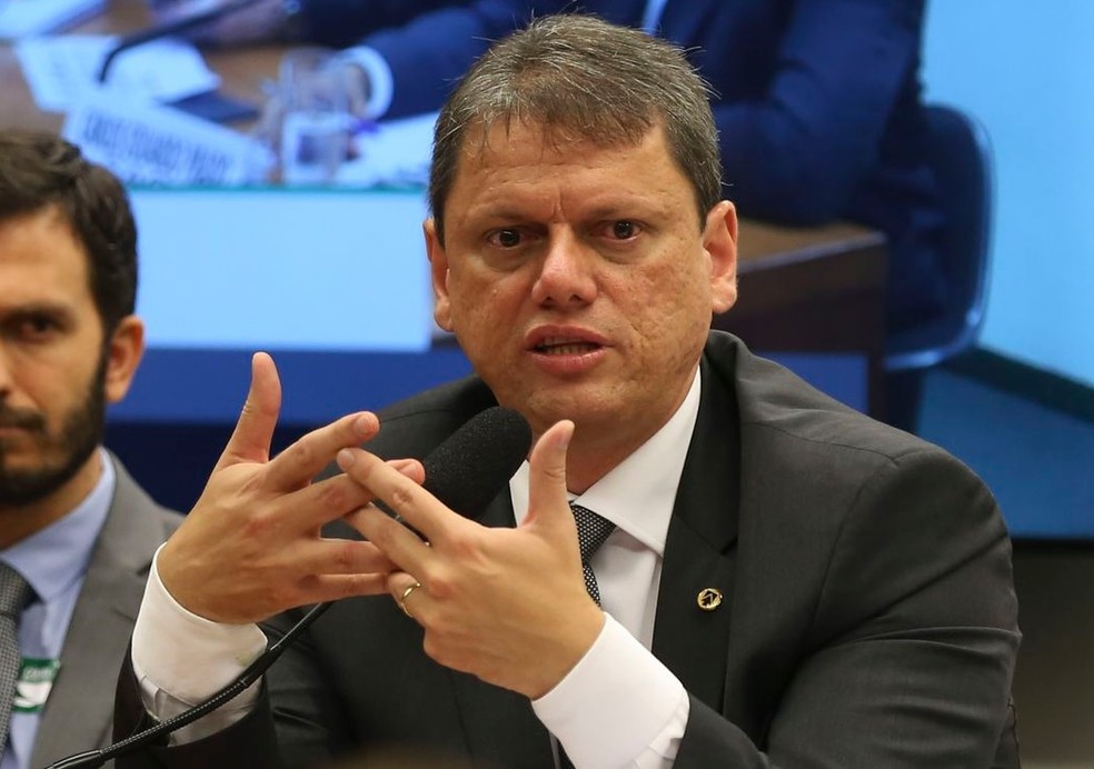 O ministro da Infraestrutura, Tarcísio Freitas — Foto: José Cruz/Agência Brasil 