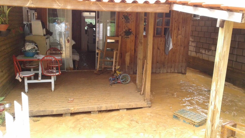 Lama invade casa em Biguaçu nesta quinta-feira (24) — Foto: Júlio Ettore/NSC TV