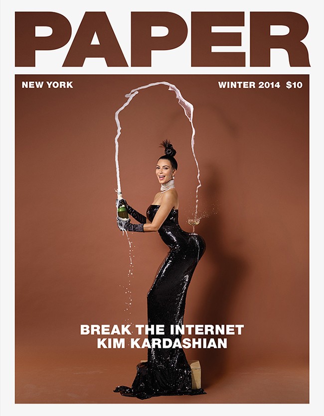 Kim Kardashian em capa alternativa da 'Paper'. (Foto: Divulgação)