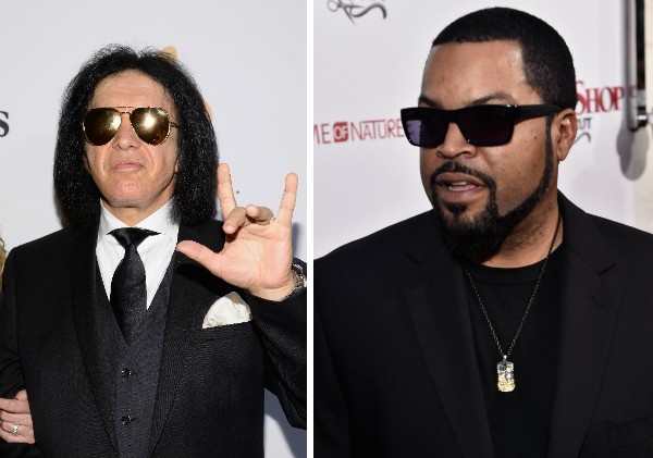 Os cantores Gene Simmons e ice Cube (Foto: Getty Images)