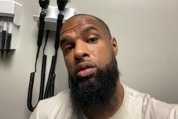Rapper Slim Thug no hospital para teste - que deu positivo - para coronavírus (Foto: Instagram)
