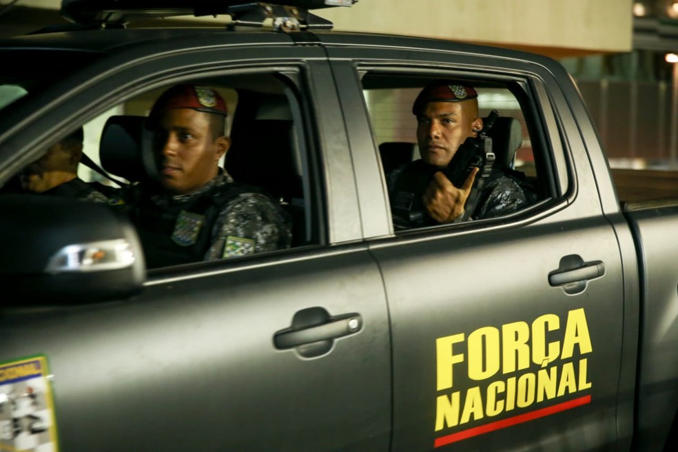 Força Nacional começa a atuar nas ruas de Fortaleza — Foto: Camila Lima/SVM