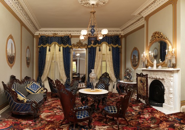Sala inspirada no movimetno Rococó, c. 1850, na Ala Americana do Met. (Foto: Cortesia do The Metropolitan Museum of Art)