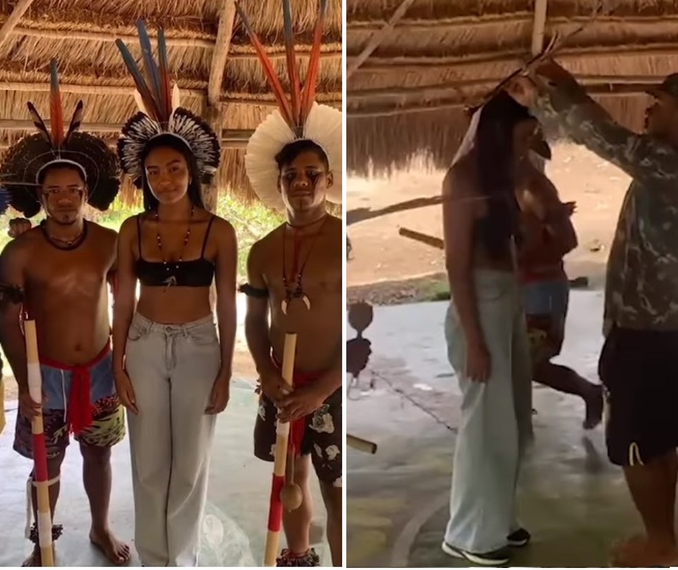 Rafaela Cocal recebeu uma ben&ccedil;&atilde;o antes de come&ccedil;ar a gravar a novela "Terra e paix&atilde;o", da Globo &mdash; Foto: Reprodu&ccedil;&atilde;o/Instgram