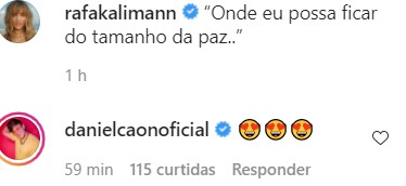 Rafa Kalimann ganha emojis apaixonados do namorado, Daniel Caon (Foto: Reprodução/Instagram)