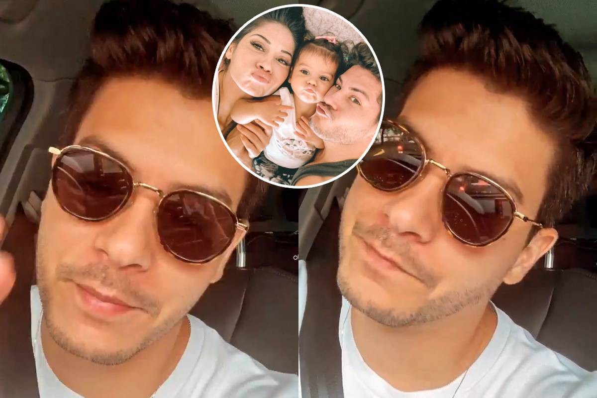 Arthur Aguiar diz que passou a noite na casa da ex-mulher, Mayra Cardi, para ficar com a filha, Sophia (Foto: Reprodução/Instagram)