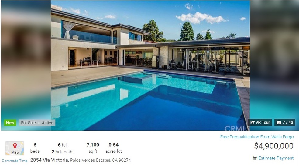 Anúncio de venda da casa de Anderson Silva na Califórnia — Foto: Reprodução / LA Times