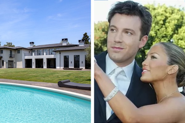 Ben Affleck e Jennifer Lopez visitaram mansão em Los Angeles que está sendo vendida por US$ 64.950.000 (Foto: Divulgação; Getty Images)