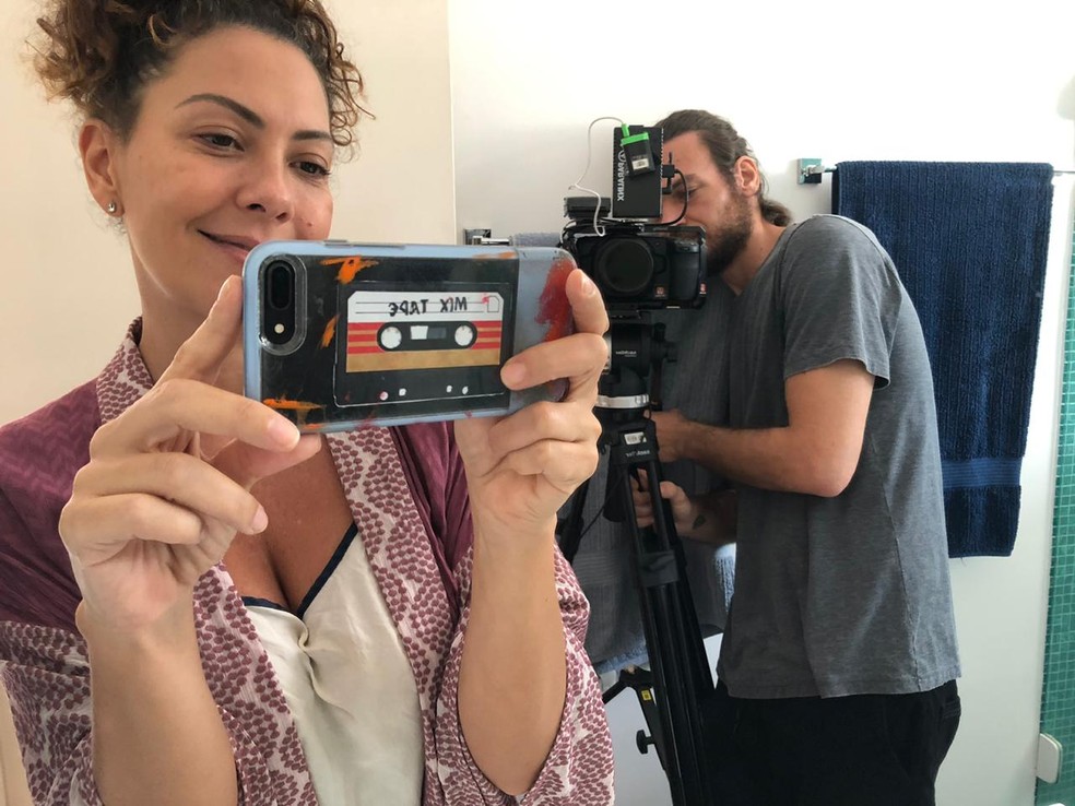 Fabiula Nascimento e Emilio Dantas gravam 'Amor e Sorte', nova série da Globo — Foto: Globo/ Divulgação