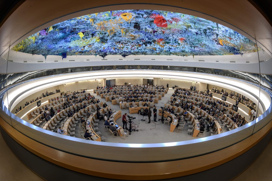 Visão geral da abertura da 50ª sessão do Conselho de Direitos Humanos da ONU, em Genebra.