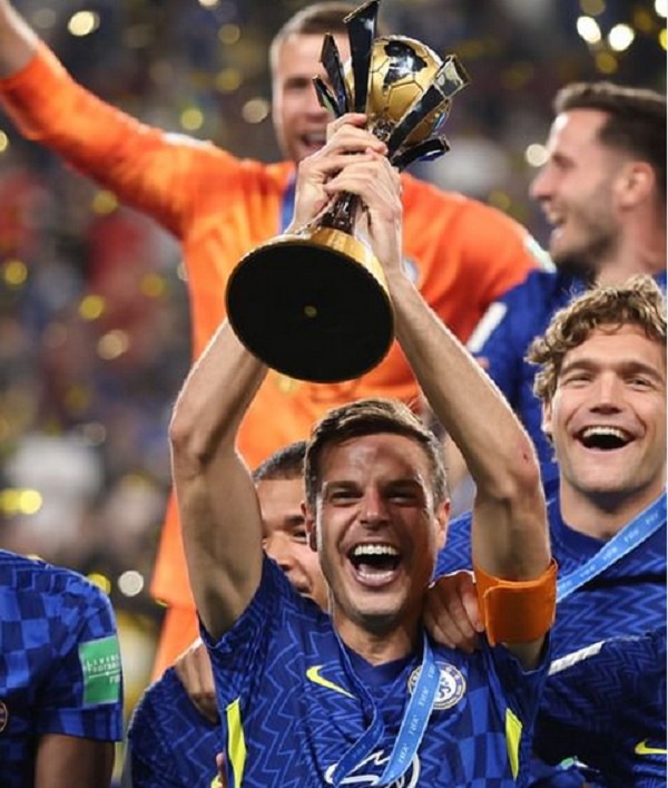 Os jogadores do Chelsea celebrando a conquista do mundial de clubes de 2022 (Foto: Instagram)