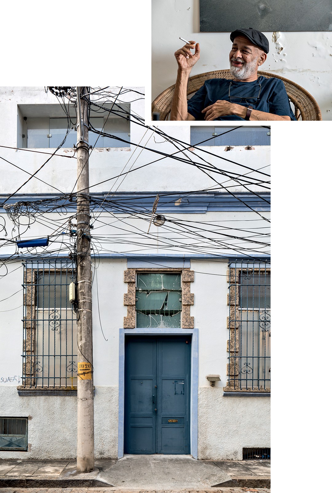 Cildo Meireles: Fachada de 1930 do ateliê do artista em Botafogo (Rio de Janeiro), um bairro 