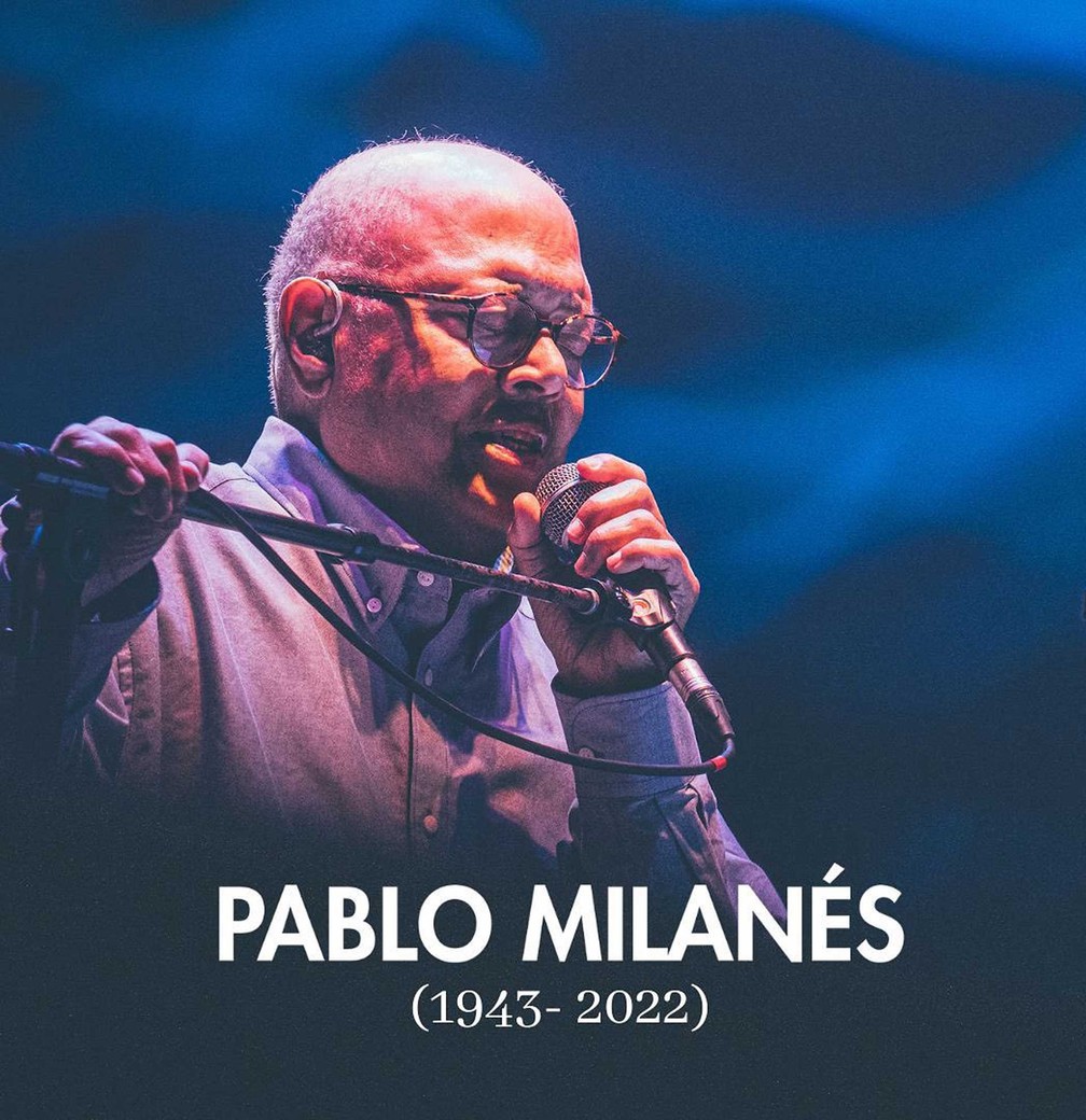 Página oficial de Pablo Milanés informa a morte do cantor cubano — Foto: Reprodução / Facebook / Pablo Milanés - Oficial