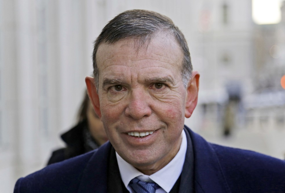 Juan Angel Napout, outro condenado no Tribunal do Brooklyn — Foto: AP Photo/Seth Wenig