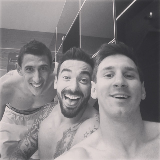 Di María, Lavezzi e Messi (Foto: Reprodução/Instagram)