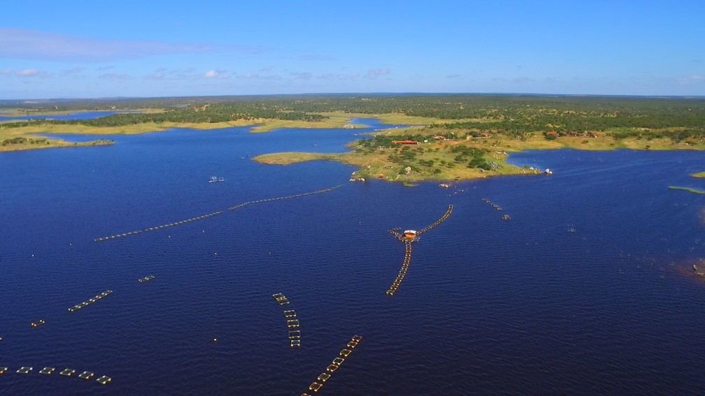 Um dos pontos turÃ­sticos de Upanema Ã© a Barragem de Umari, a terceira do Rio Grande do Norte em volume de Ã¡gua â€” Foto: Inter TV Cabugi/ReproduÃ§Ã£o