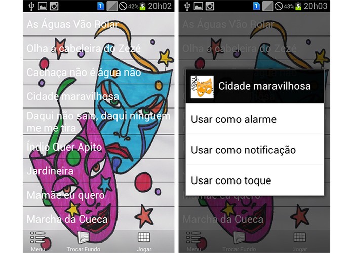 App Marchinhas de Carnaval permite que usu?rio cante junto e entre na folia (Foto: Divulga??o/Google Play)