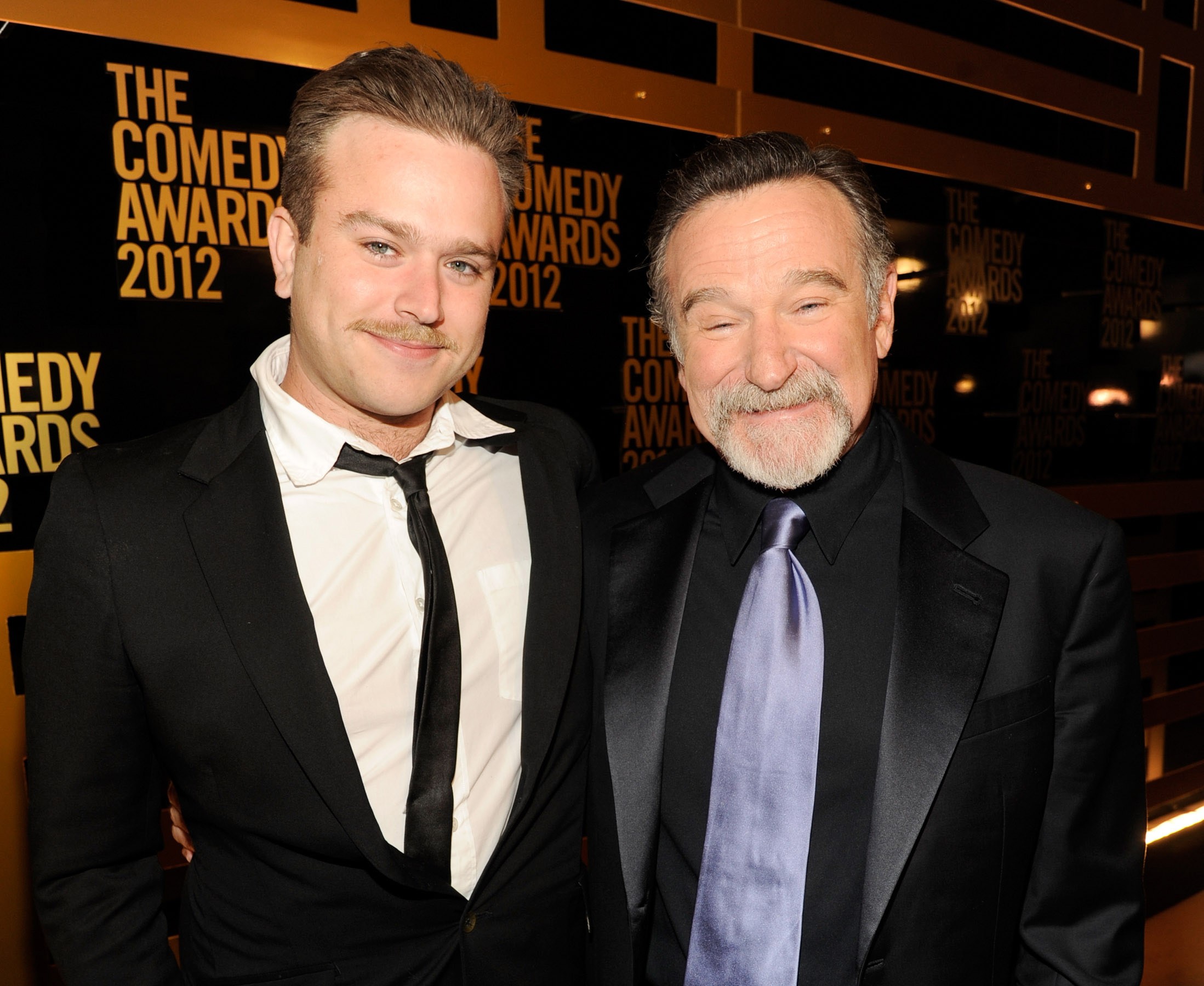 Zachary Pym Williams e o pai Robin Williams em 2012 (Foto: Getty Images)
