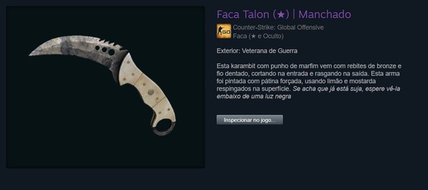 Faca Mais Cara Do Cs Go Veja Top 10 De Skins Do Mercado Da Steam Esports Techtudo - cbro stattrak m9 bayonet skin fade roblox