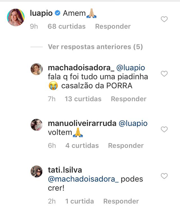 Fãs especulam volta de Luana Piovani e Pedro Scooby (Foto: Reprodução/Instagram)