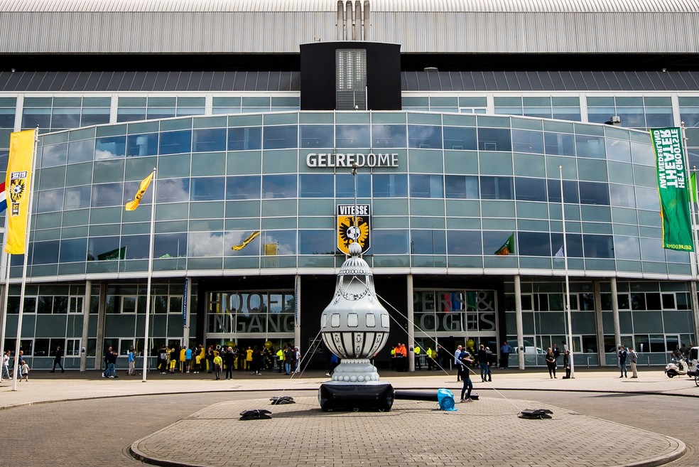 Gelredome, estádio do Vitesse, palco do Mundial de vôlei — Foto: Getty Images