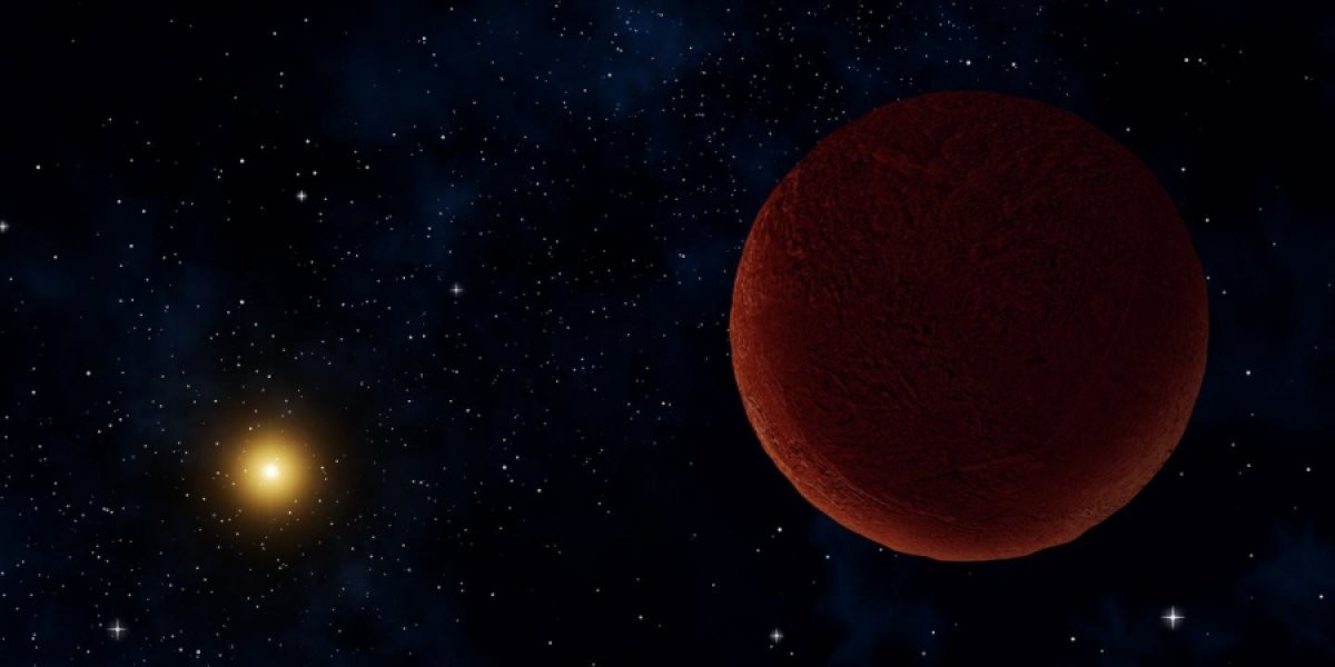 Concepção artística de DeeDee, provável planeta anão recém-descoberto nos confins do Sistema Solar (Foto: Alexandra Angelich (NRAO/AUI/NSF))