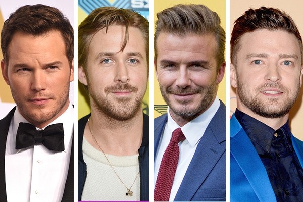 Chris Pratt, Ryan Gosling, David Beckham e Justin Timberlake (Foto: Getty Images)