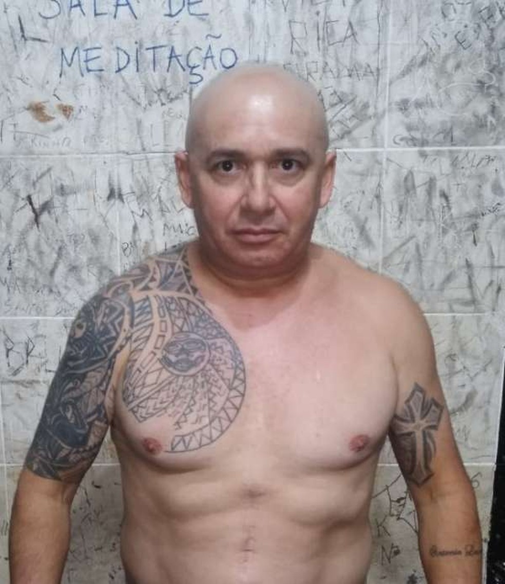 Francinezio Oliveira Maia, de 52 anos, foi capturado em Guarulhos apÃ³s fugir do CearÃ¡. â€” Foto: ReproduÃ§Ã£o/ SSPDS