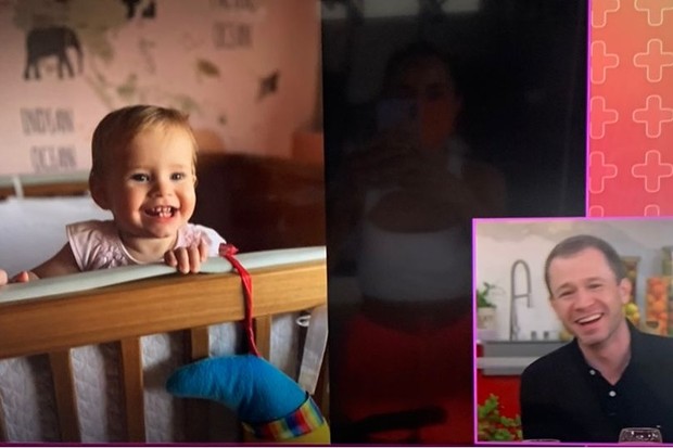 Tiago Leifert mostra foto da filha, Lua, de 10 meses (Foto: TV Globo)
