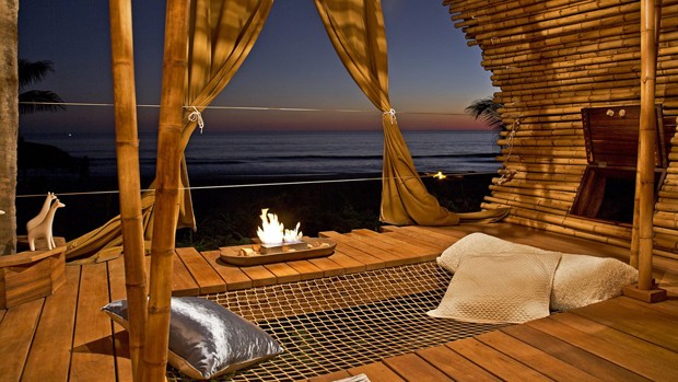 Hotel em praia mexicana tem suíte feita de bambu (Foto: Reprodução)